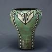 Art Deco Vase with Patterned Triangles