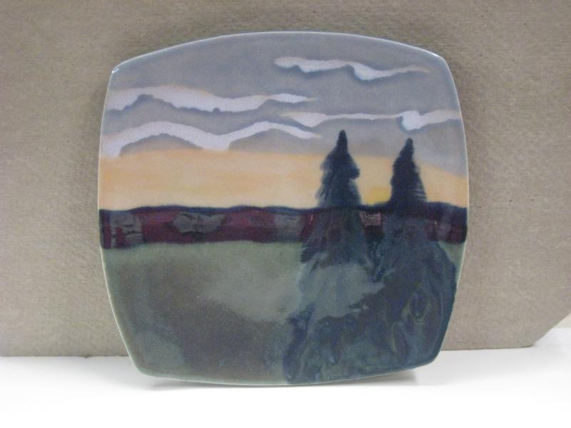 Quiet Ocean Sunset Stoneware Plate